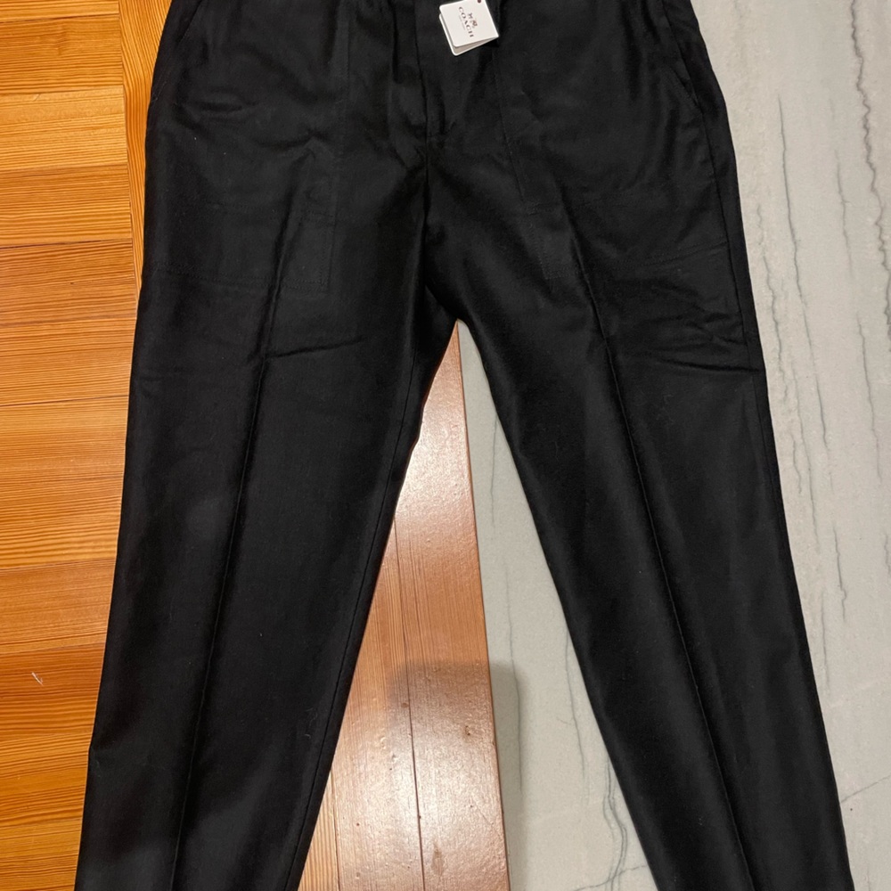 Coach New York wool slim black pant size 6